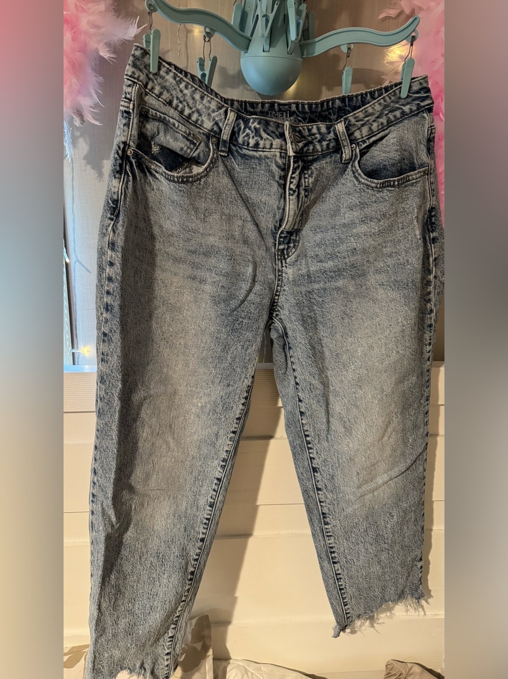 Time and Tru Vintage-Wash Straight Leg Jeans | Size 16